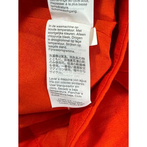 J. Crew Womens Orange Linen Blend Button Front Mini Skirt Size 4 Nautical Casual - Picture 6 of 12